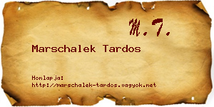 Marschalek Tardos névjegykártya